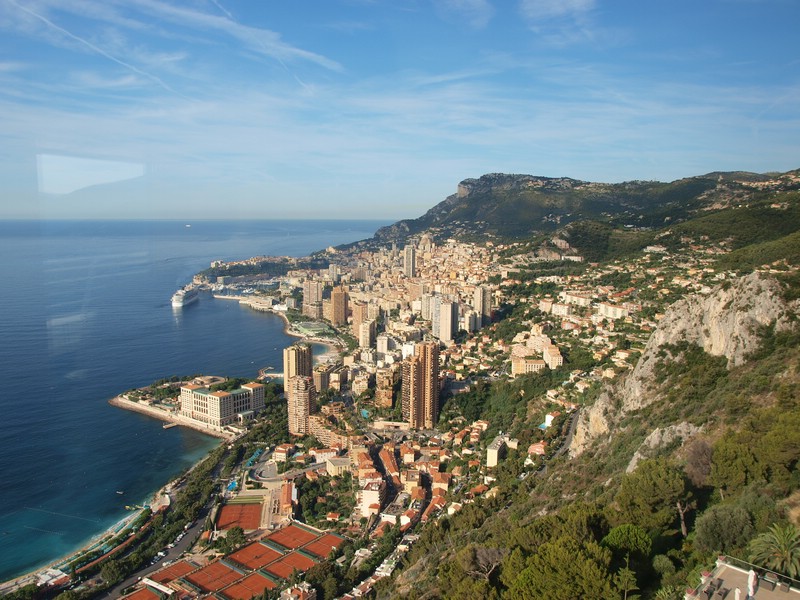 After the week hiking, we headed down to the coast at Roquebrune. Here is the view of Monaco from our room.