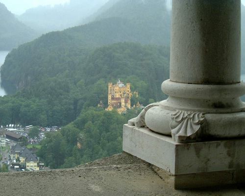 The old castle as seen from Neueschwanstein 