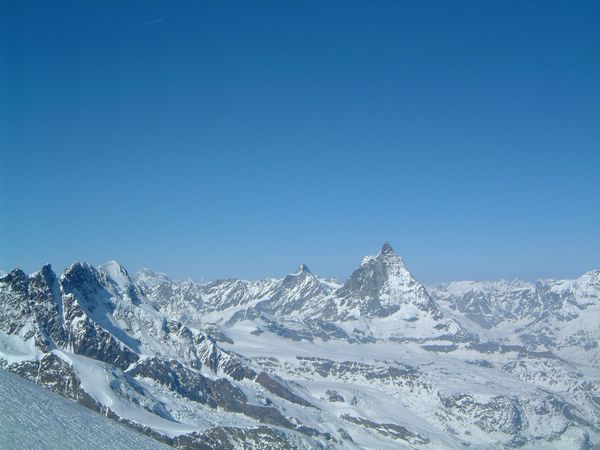 This from near the summit of Monte-Rosa, at about 4200 m, same height as the summit of the Matterhorn